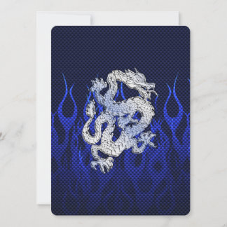 Carte Dragon Bleu dans des Styles de Fibre de Carbone Ch