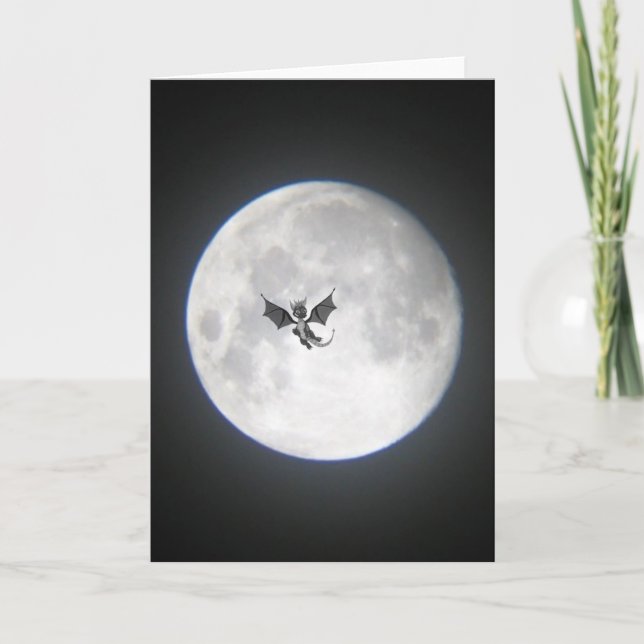 Carte Dragon dans le clair de lune (Devant)