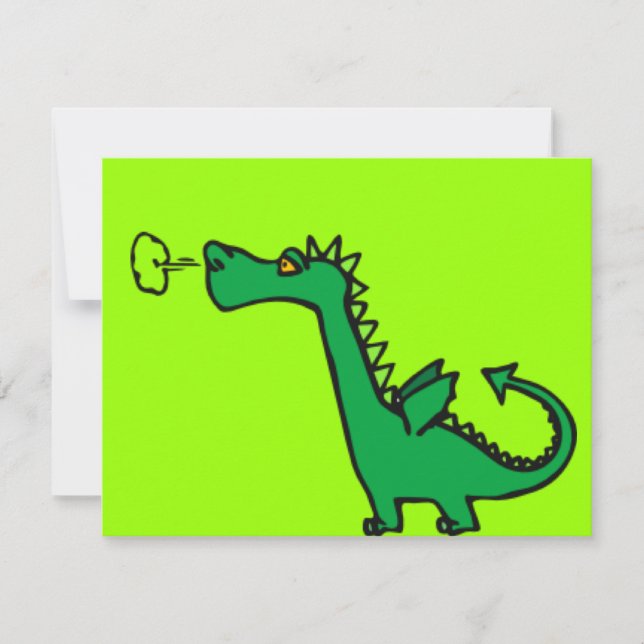 Carte Dragon de dessin vert (Devant)
