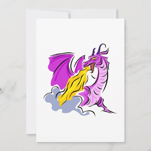 Carte Dragon de feu en colère (Devant)