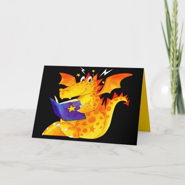 Carte Dragon drôle fait sur commande du bébé de l'enfant (Devant)