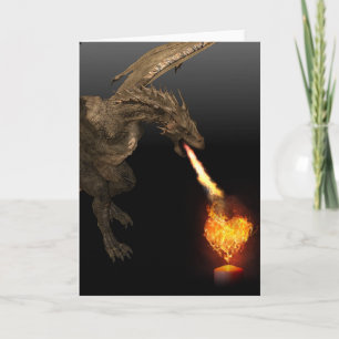 Carte Dragon Fire Respiration Coeur Amour Wyvern