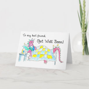 Carte Dragon Get Well Card pour meilleur ami