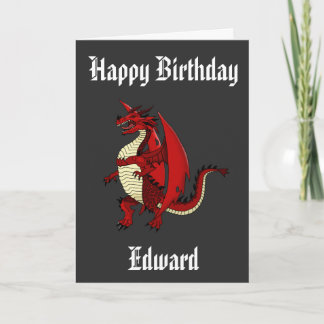 Carte Dragon personnalisé anniversaire de créature mythi