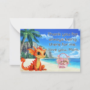 Carte dragon pour maman.