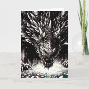 Carte Dragon Protégeant Son Trésor "Joyeux Anniversaire 