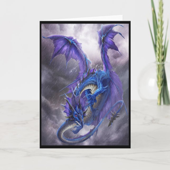 Carte Dragon tempête bleue (Devant)