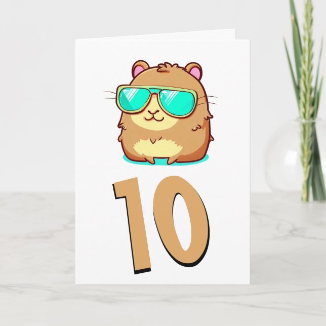 Carte Dragon vert bébé Chibi (Devant)