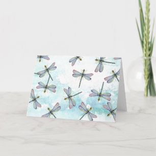 Carte Dragonflies d'aquarelle