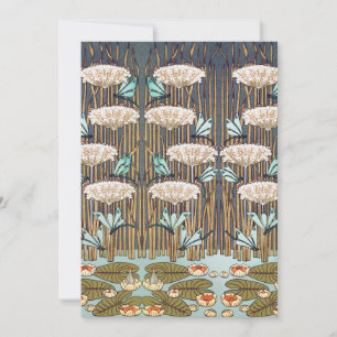 Carte Dragonflies Nymphéas Marais Art Nouveau