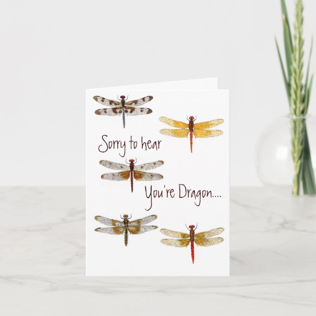 Carte Dragonfly Get Well (Devant)