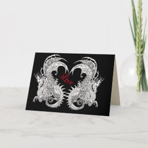 Carte Dragons Art Nouveau style~greeting card