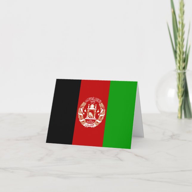 Carte Drapeau Afghanistan (Devant)