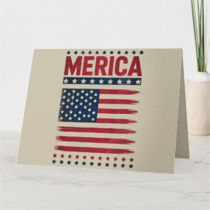 Carte Drapeau Américain 4 Juillet Merica