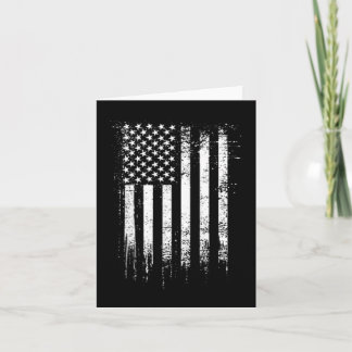 Carte Drapeau américain blanc de poche patriotique du 4