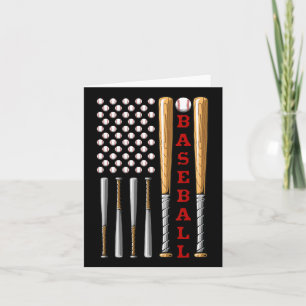 Carte Drapeau américain de baseball patriotique - Base V