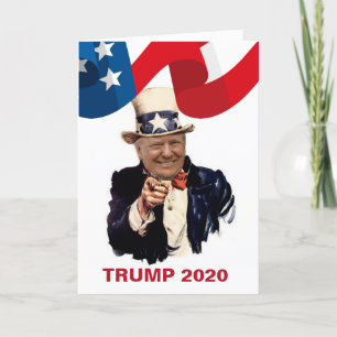 CARTE DRAPEAU AMÉRICAIN DE DONALD TRUMP 2020