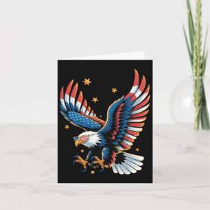 Carte Drapeau américain de l'aigle patriotique 4 juillet