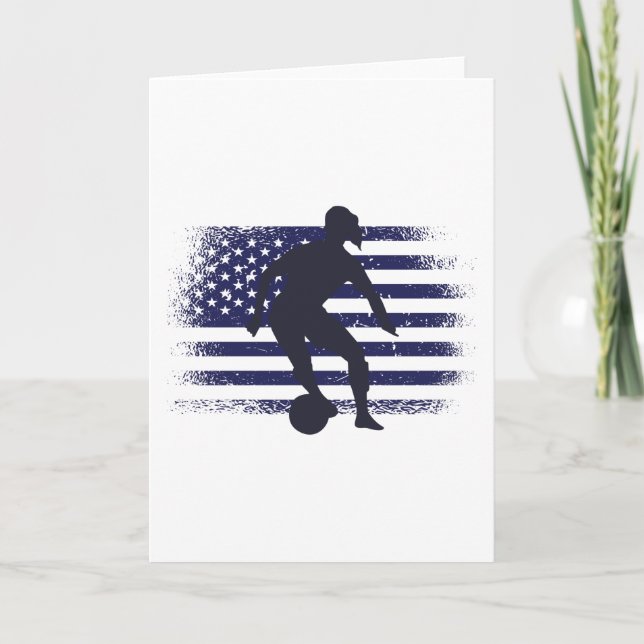 Carte Drapeau américain du maillot de football américain (Devant)