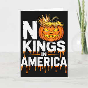 Carte Drapeau américain en détresse Funny No Kings Hallo