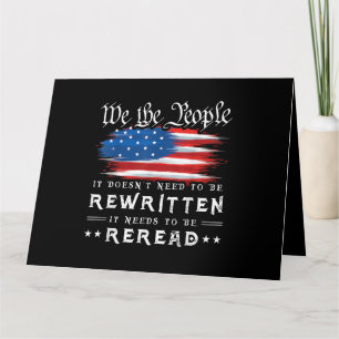 Carte Drapeau américain La constitution des États-Unis d