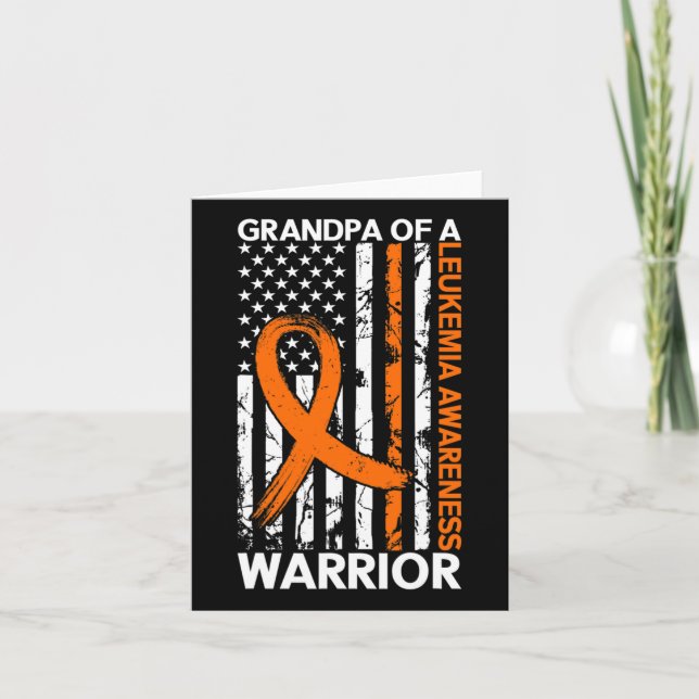 Carte Drapeau américain Mois de sensibilisation à la leu (Devant)