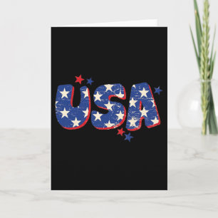 Carte Drapeau Américain Sasquatch Avec Bigfoot UFO Alien