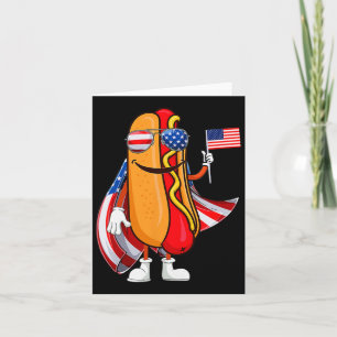 Carte Drapeau américain Sungles Usa Funny 4 juillet Quat