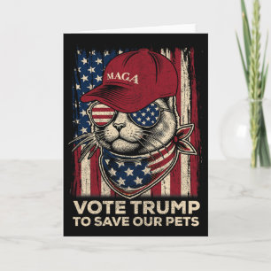 Carte Drapeau Américain Votez Trump Pour Sauver Nos Anim