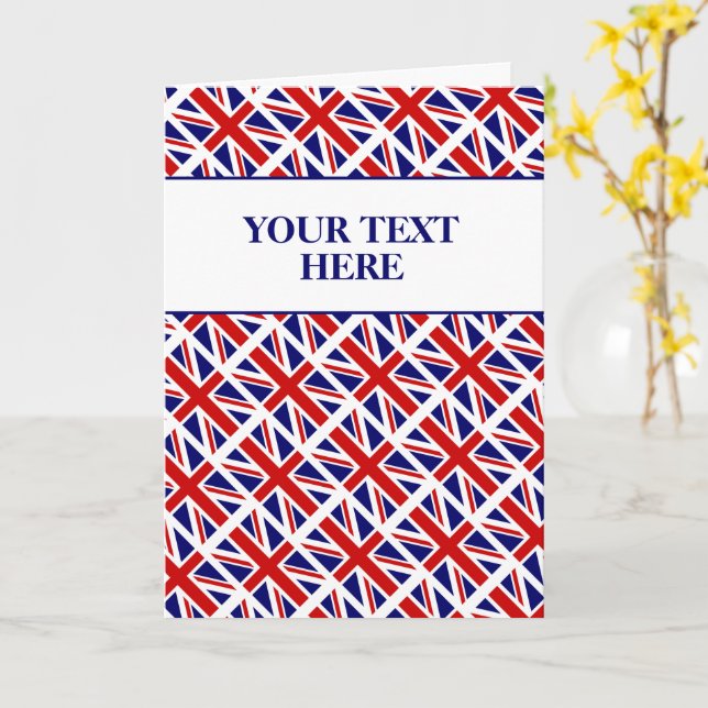 Carte Drapeau anglais Union Jack (Fleur jaune)