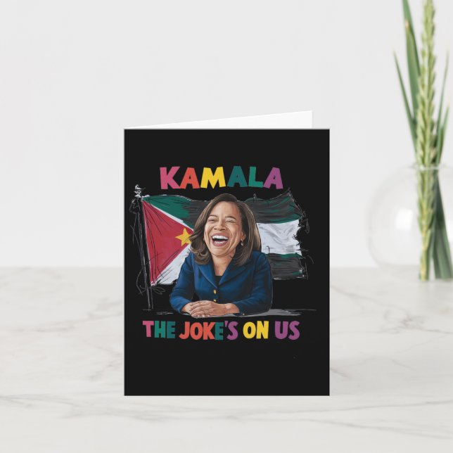 Carte Drapeau Anti Kamala Harris Palestine (Devant)