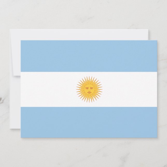 Carte Drapeau Argentine (Devant)