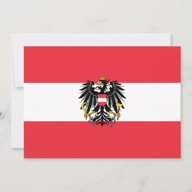 Carte Drapeau Autriche (Devant)