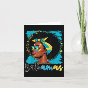Carte Drapeau Bahaméen Fille Bahamas Fier femmes bahamée