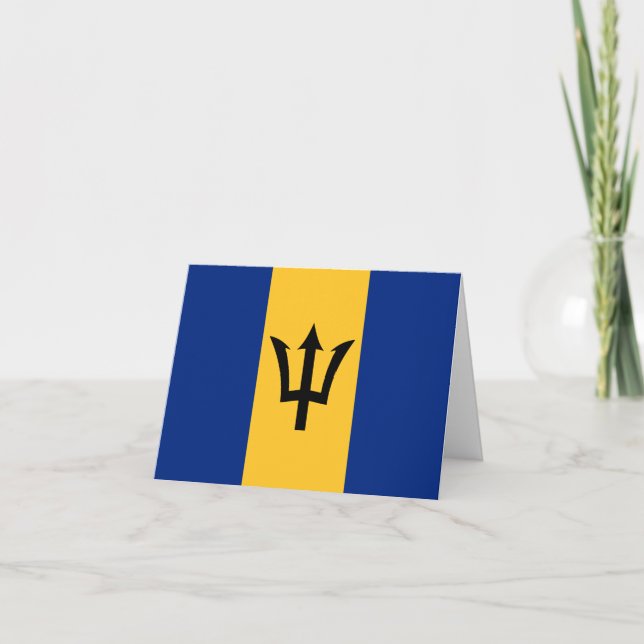 Carte Drapeau Barbade (Devant)