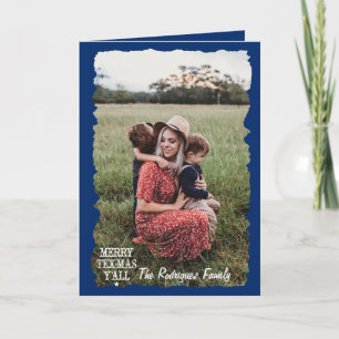 Carte Drapeau bleu Merry Tex-Mas Y'all Photo