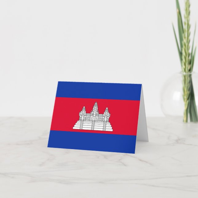 Carte Drapeau cambodgien (Devant)