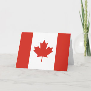 Carte Drapeau canadien (Feuille d'érable) (Canada)