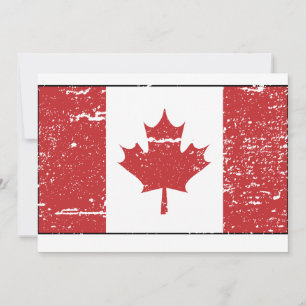 Carte Drapeau canadien vintage