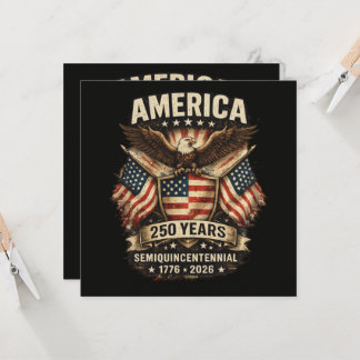 Carte Drapeau d'anniversaire 250 ans USA Amérique
