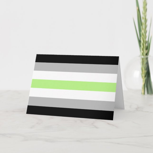 Carte Drapeau de fierté agender (Devant)