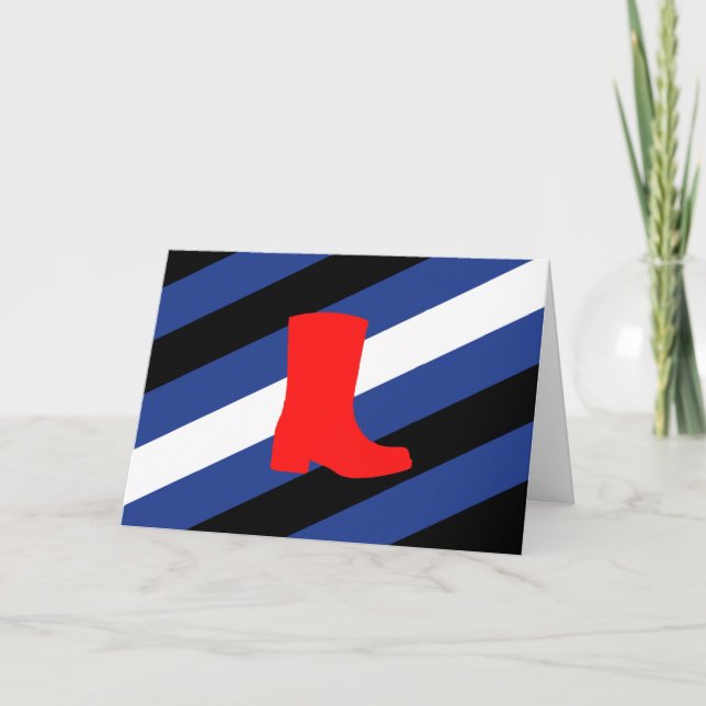 Carte Drapeau de fierté de bottes (Devant)