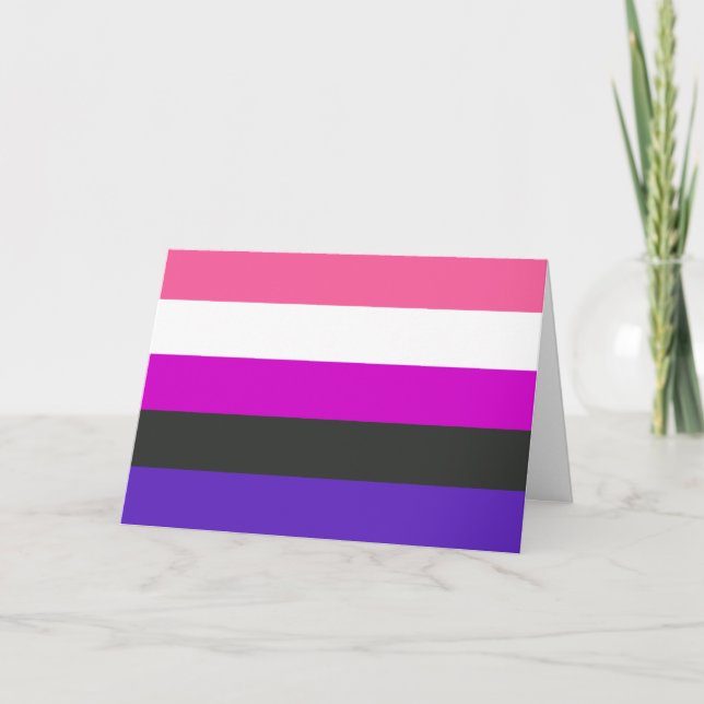 Carte Drapeau de fierté genderfluid (Devant)