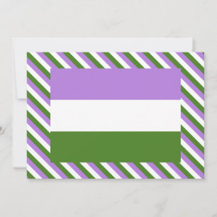 Carte Drapeau de fierté genderqueer