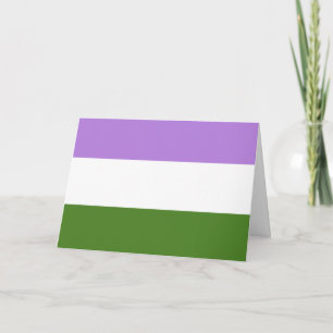 Carte Drapeau de fierté genderqueer