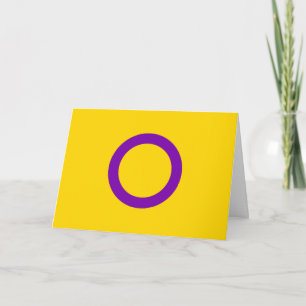 Carte Drapeau de fierté intersexe