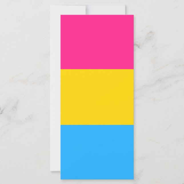 Carte Drapeau de fierté Pansexual LGBTQ (Devant)