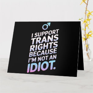 Carte Drapeau de fierté trans allié soutien