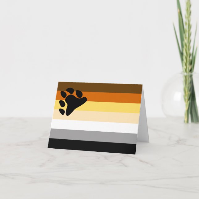 Carte Drapeau de la fierté des ours (Devant)