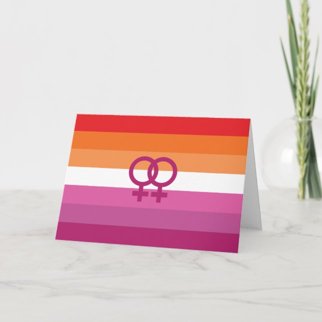 Carte Drapeau de la fierté lesbienne WLW (Devant)